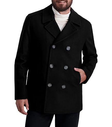 Amazon.com: Military Anchor Style Navy Peacoat Pea Coat Jacket